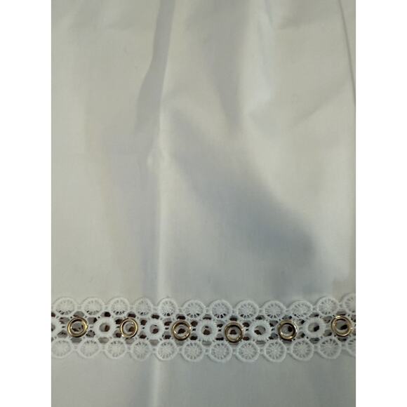 Alfred Dunner Cotton Blend Capri NWT White Elastic Waist Design Casual Size 8 - Picture 2 of 4